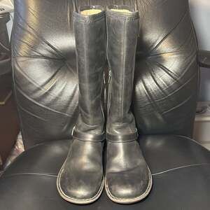 UGG Rosen Black Leather Tall Boots